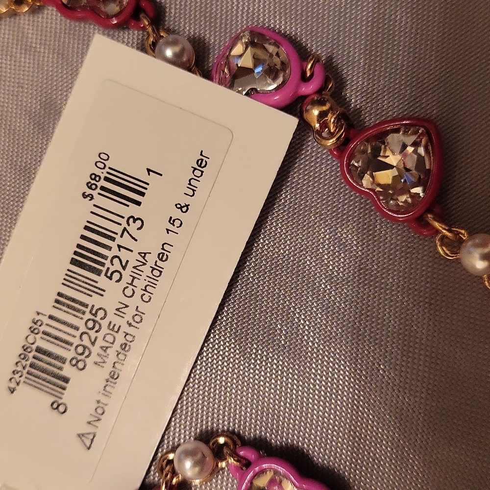 Betsey Johnson XOXO stone heart - Picture 3 of 5